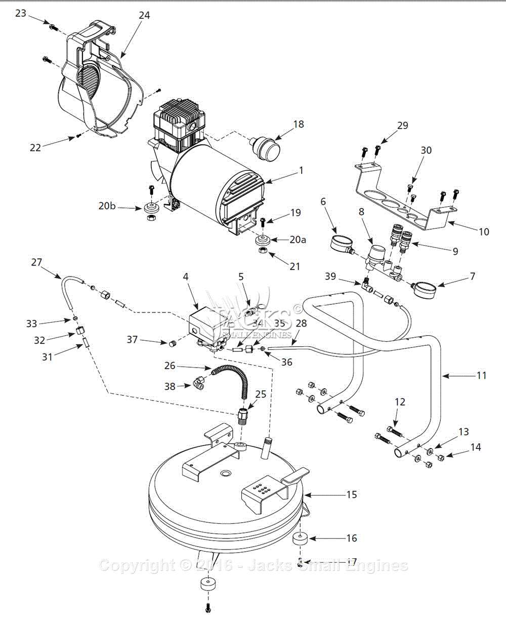 Kobalt Gallon Air Compressor Parts Visual Guide